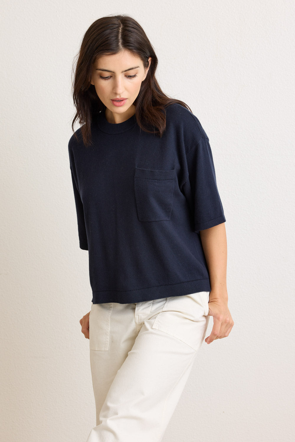 Stevie Pocket Crewneck