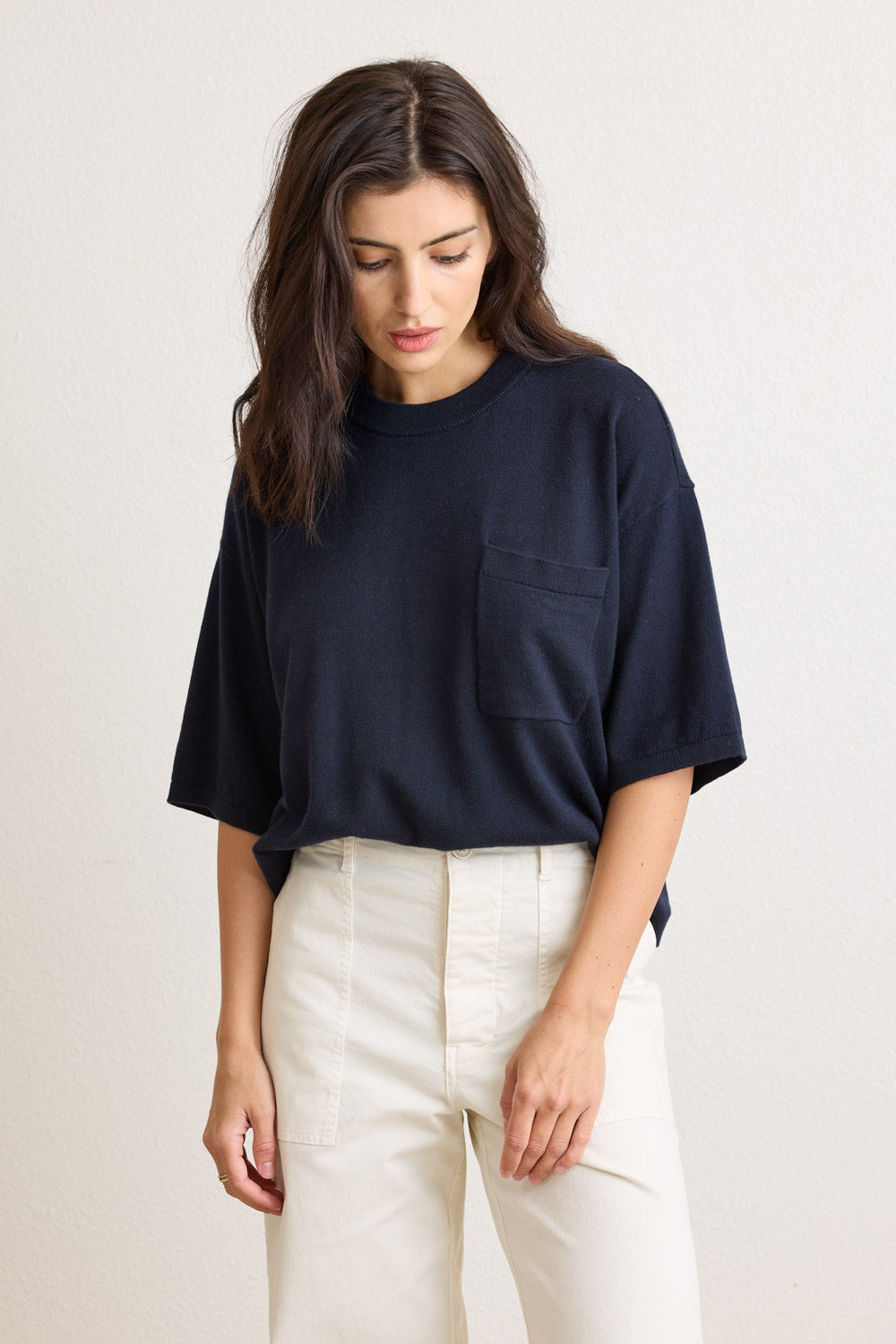 Stevie Pocket Crewneck