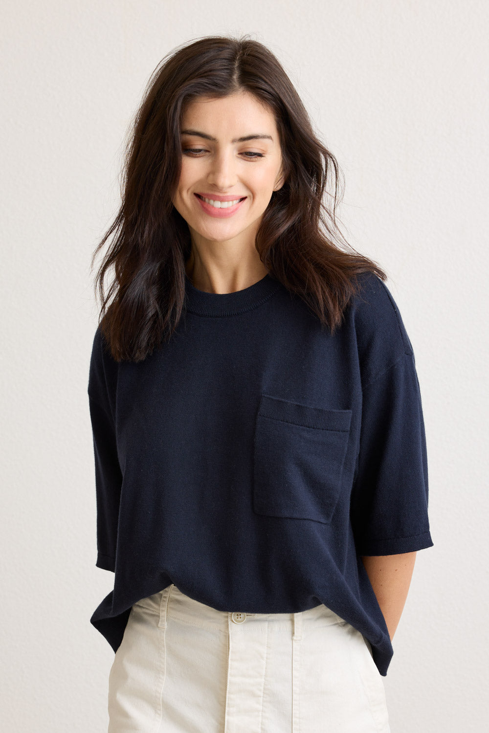 Stevie Pocket Crewneck