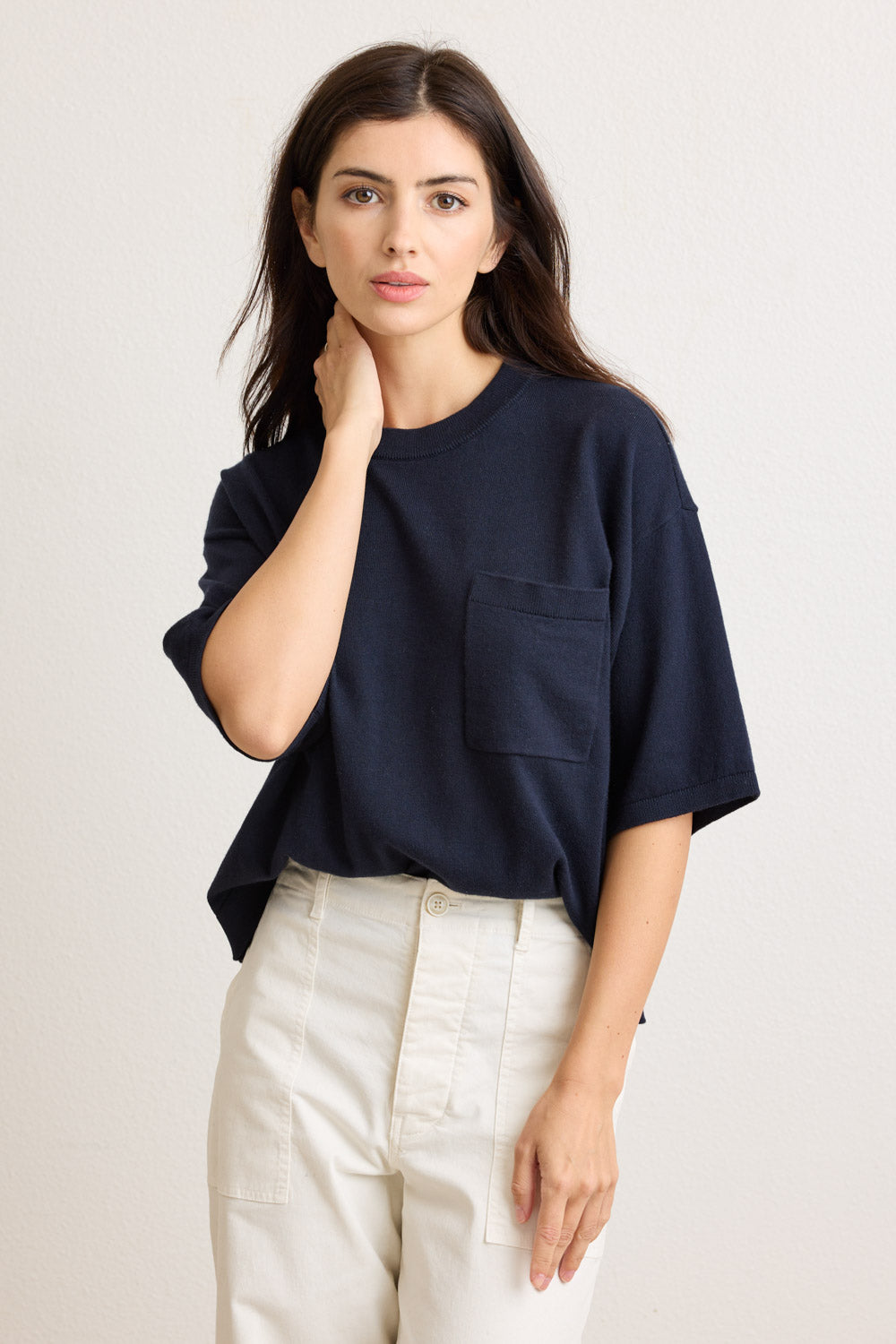 Stevie Pocket Crewneck