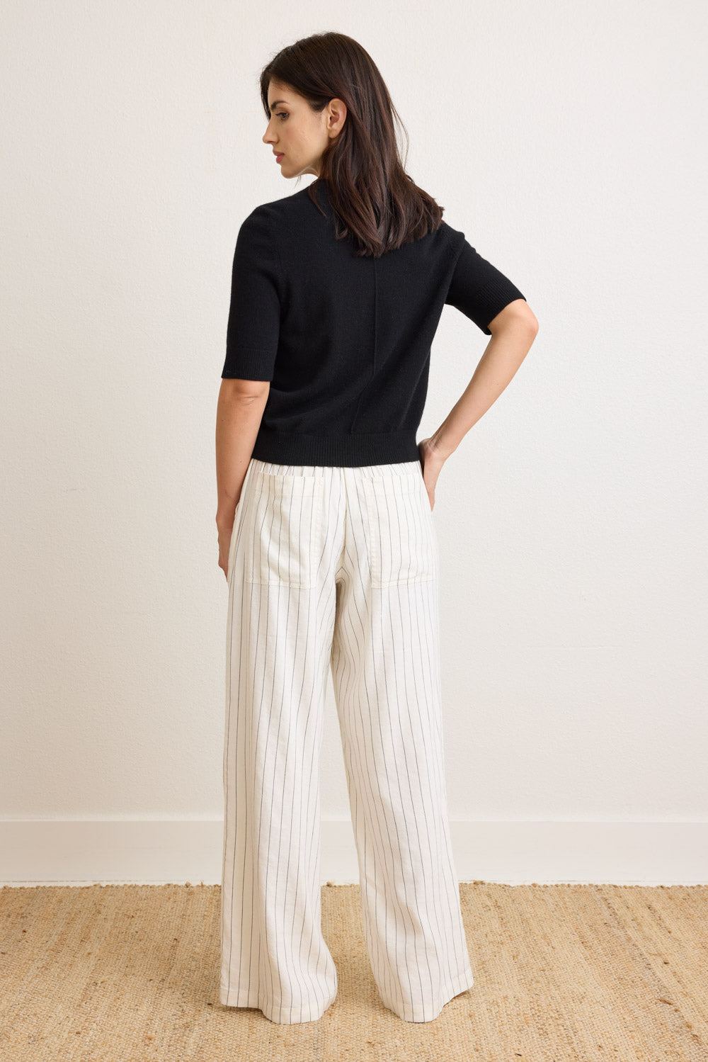 Brynn Stripe Tie Front Pant