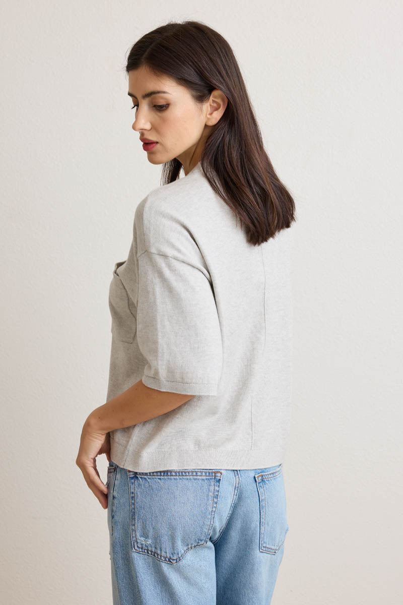 Stevie Pocket Crewneck