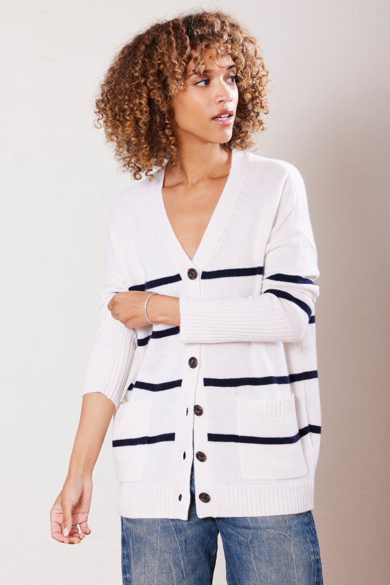 Campbell Cashmere Boyfriend Cardigan