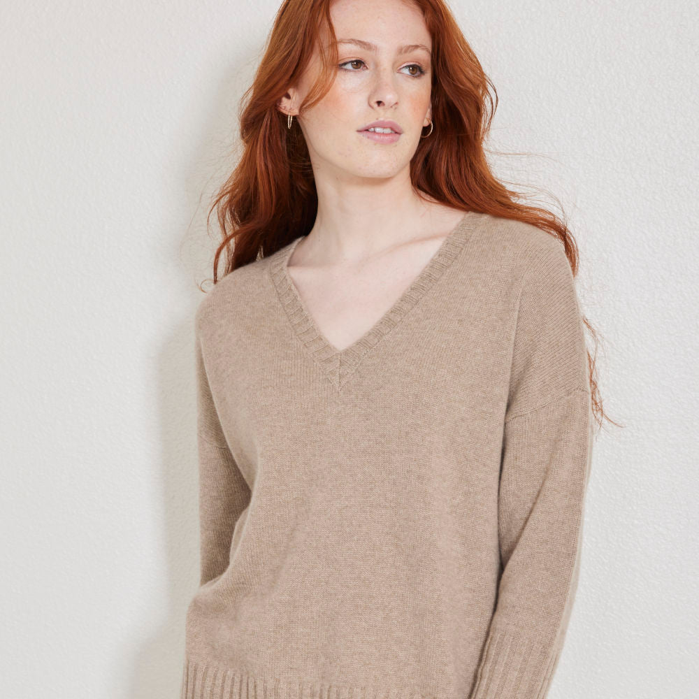 Ella Cashmere Boyfriend Sweater