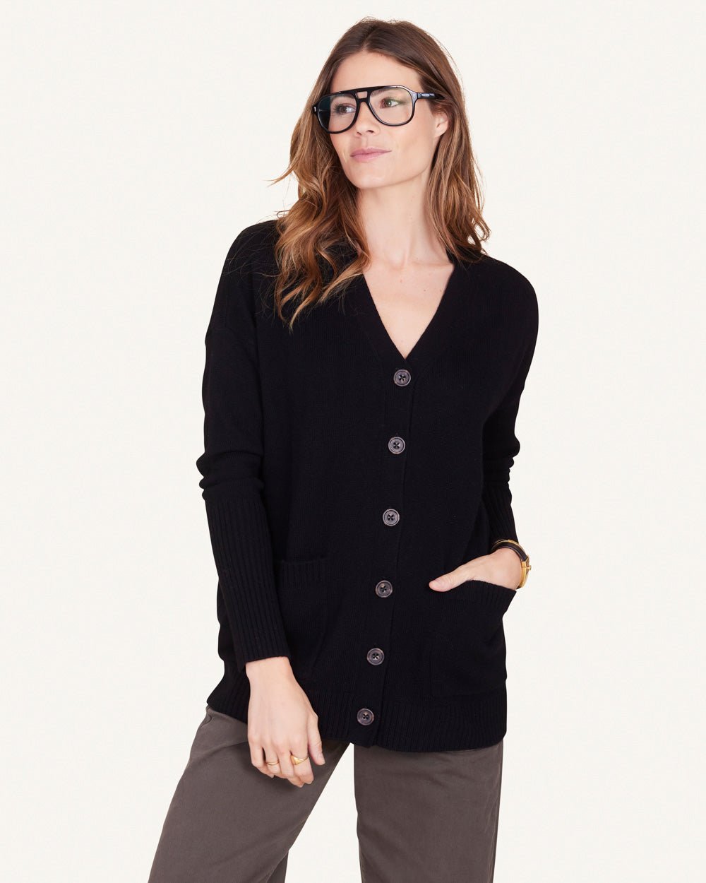 Campbell Cashmere Cardigan - Not Monday