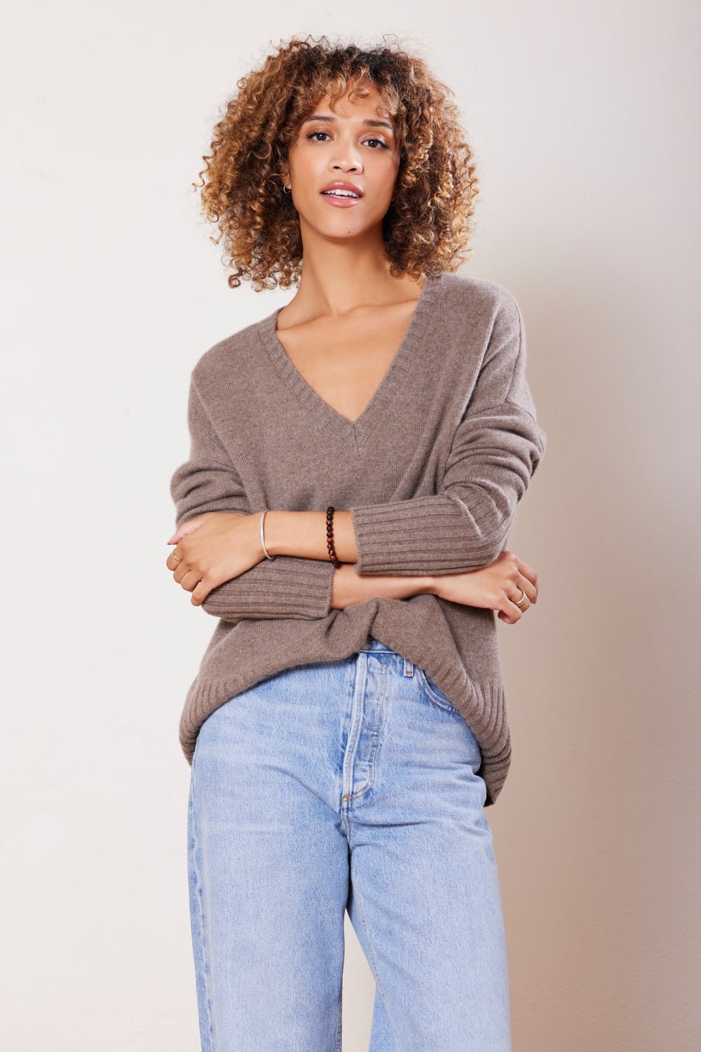 Ella Cashmere V - neck Sweater - Not Monday