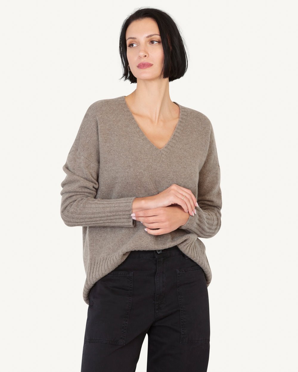 Ella Cashmere V - neck Sweater - Not Monday