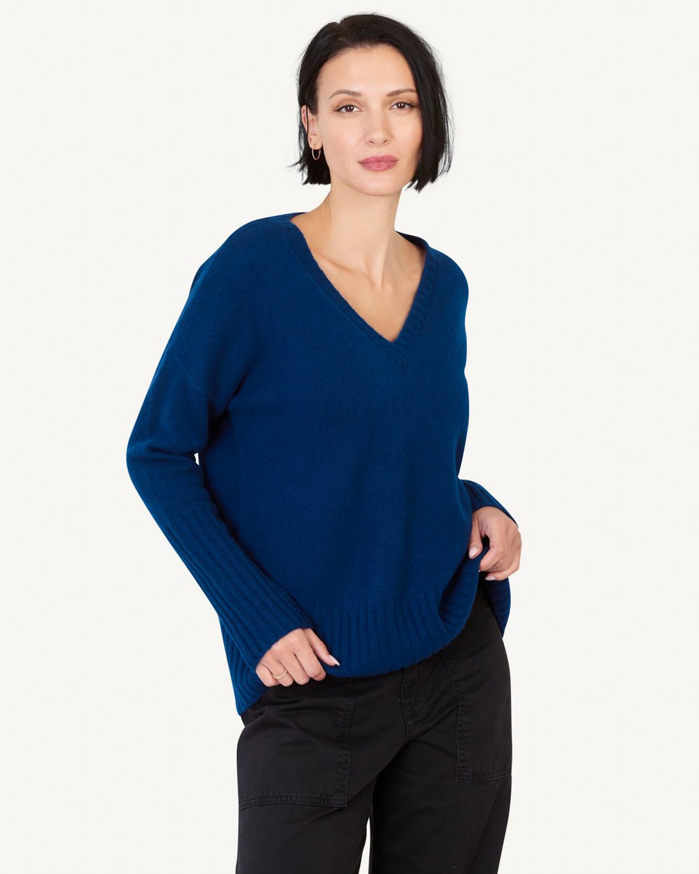 Ella Cashmere V - neck Sweater - Not Monday