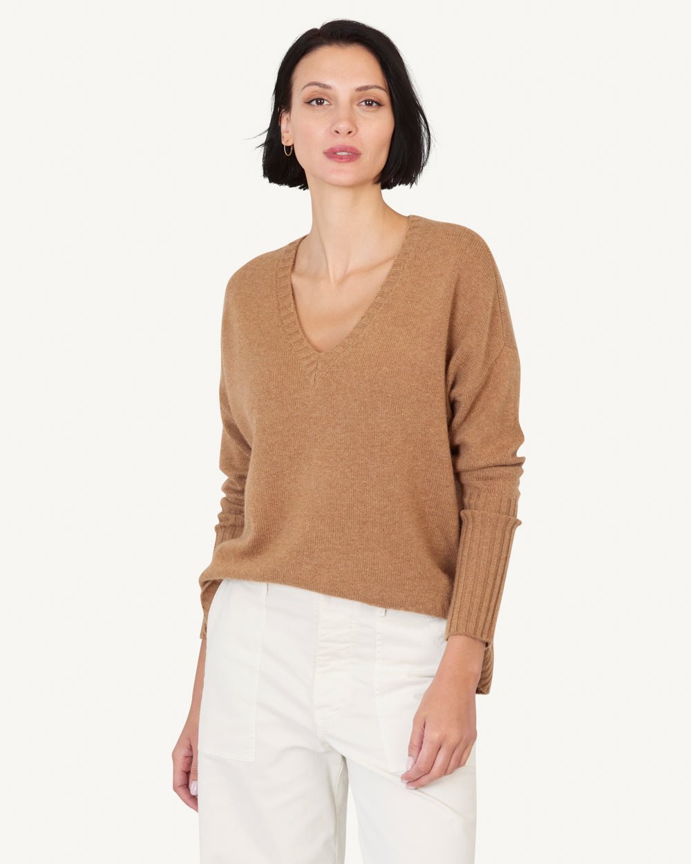 Ella Cashmere V - neck Sweater - Not Monday