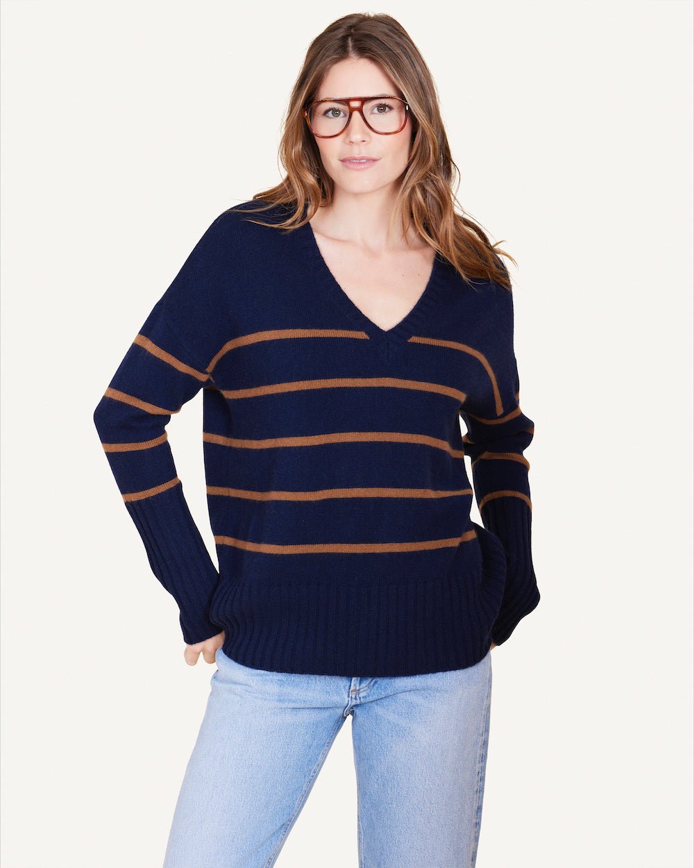 Ella Cashmere V - neck Sweater - Not Monday