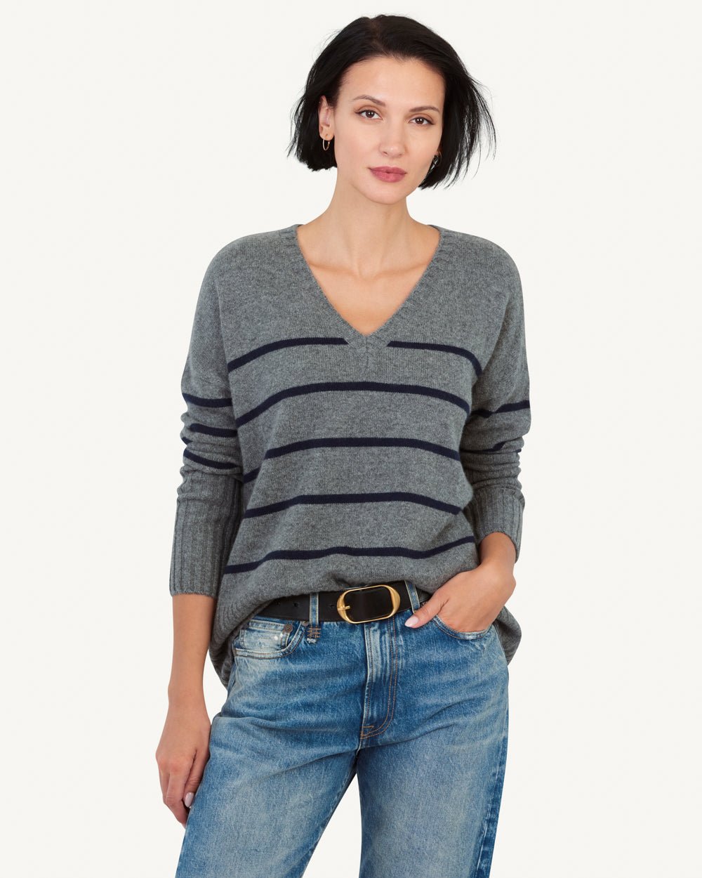 Ella Cashmere V - neck Sweater - Not Monday