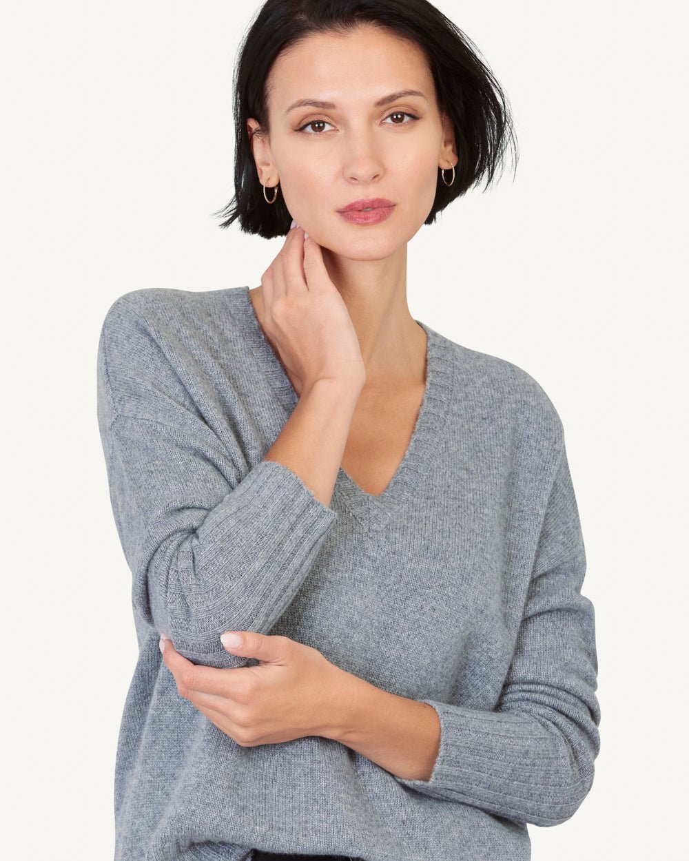 Ella Cashmere V - neck Sweater - Not Monday