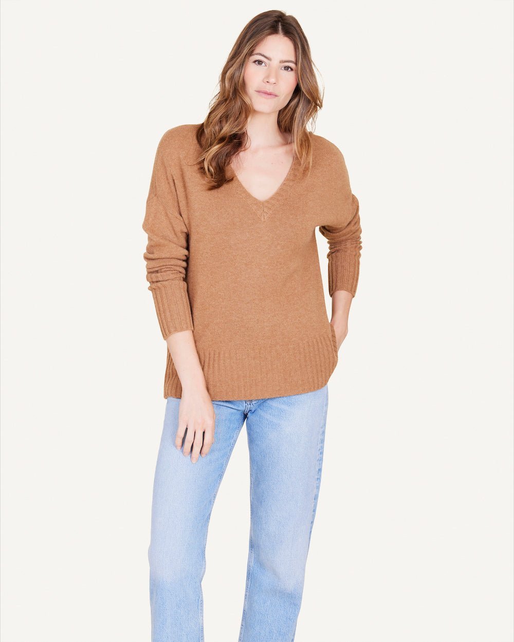 Ella Cashmere V - neck Sweater - Not Monday