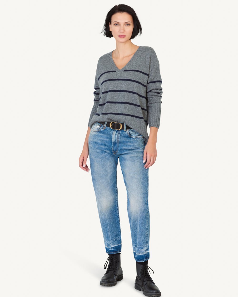 Ella Cashmere V - neck Sweater - Not Monday