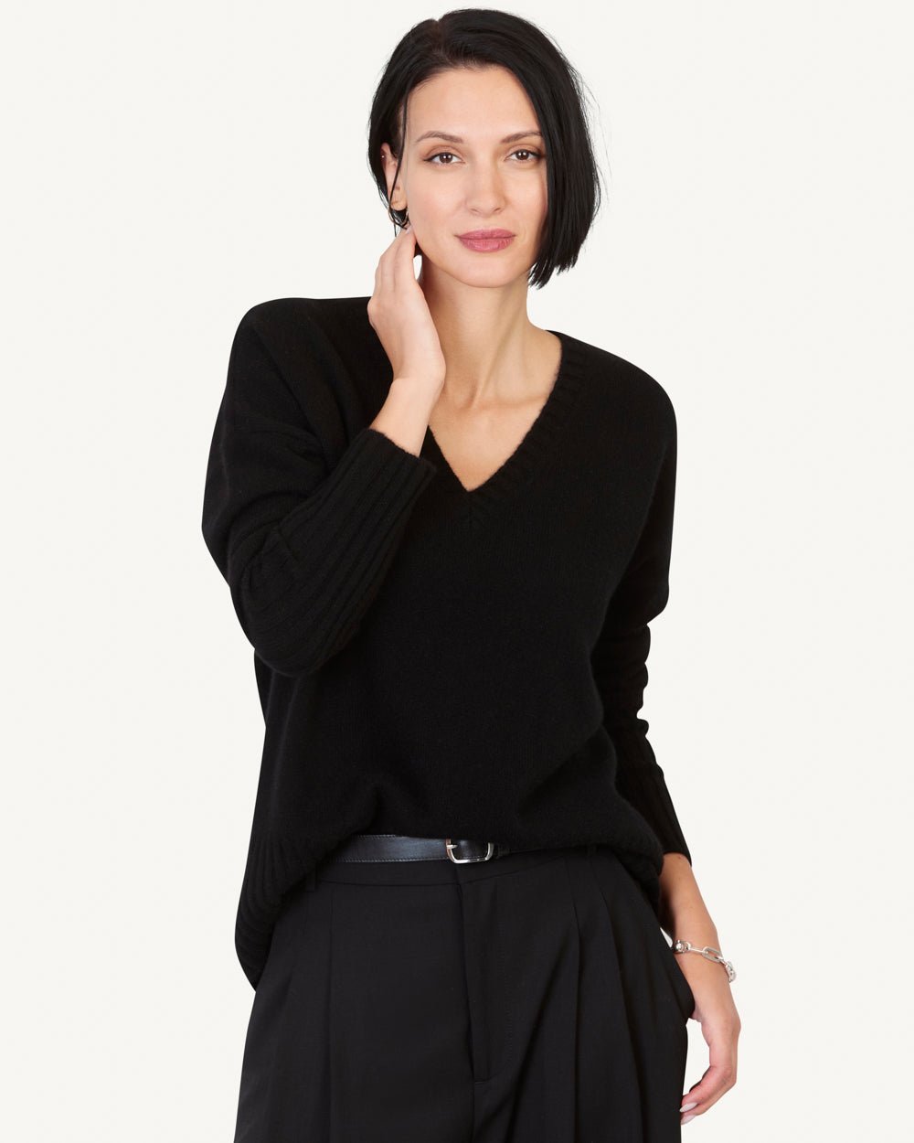 Ella Cashmere V - neck Sweater - Not Monday