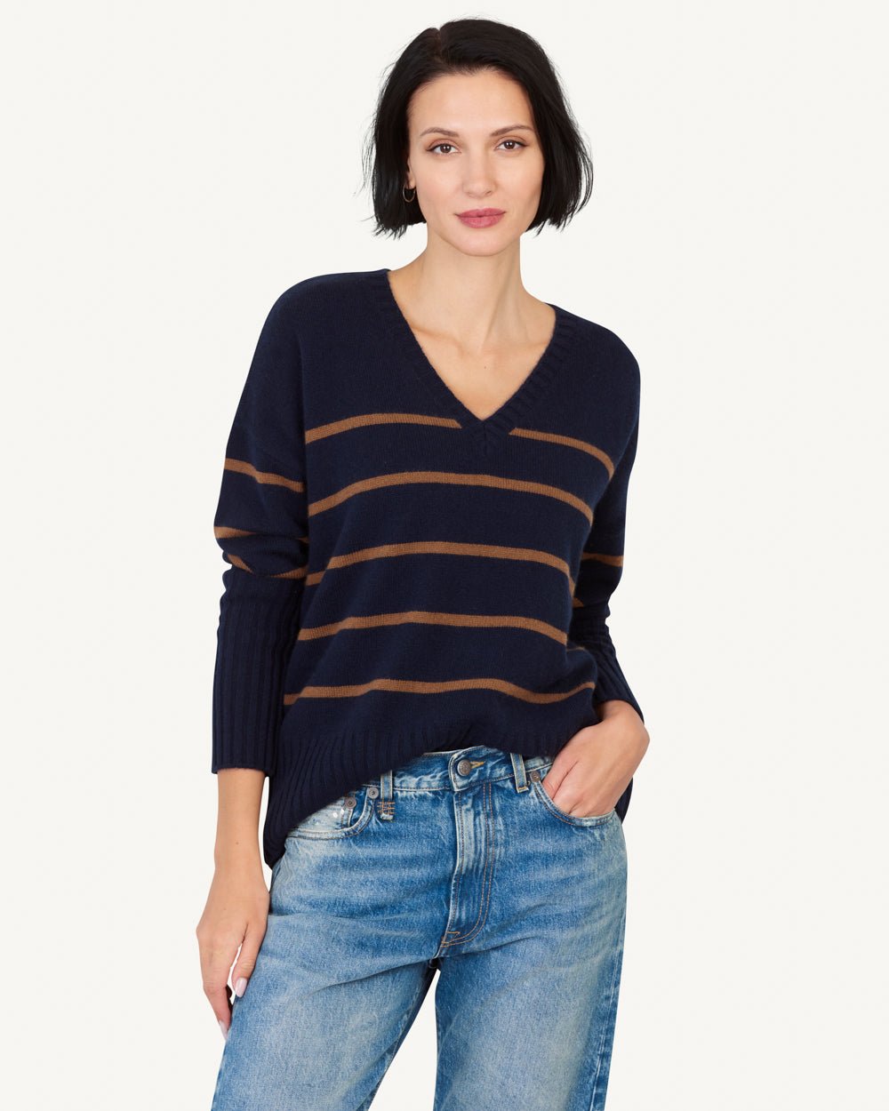 Ella Cashmere V - neck Sweater - Not Monday