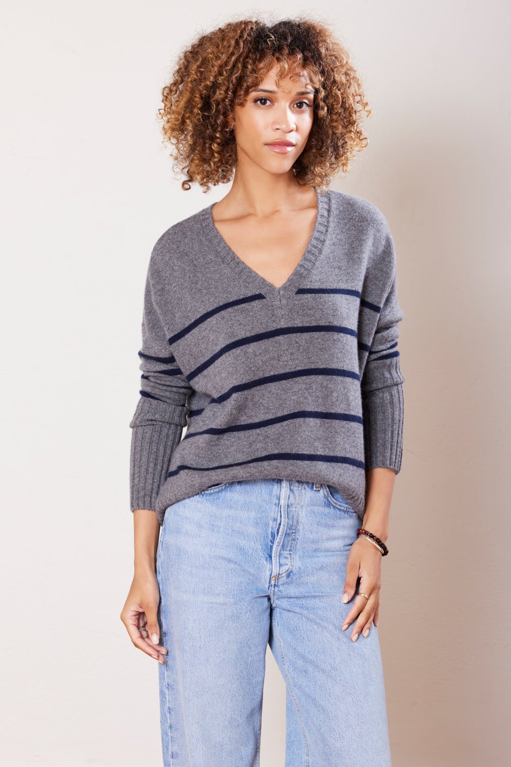 Ella Cashmere V - neck Sweater - Not Monday