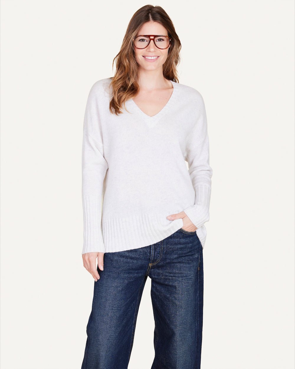 Ella Cashmere V - neck Sweater - Not Monday