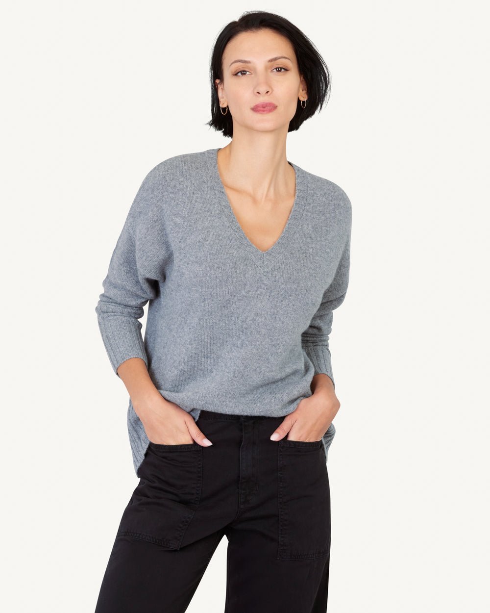 Ella Cashmere V - neck Sweater - Not Monday