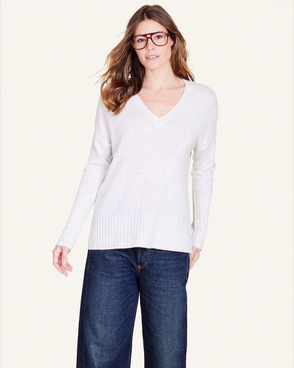 Ella Cashmere V - neck Sweater - Not Monday