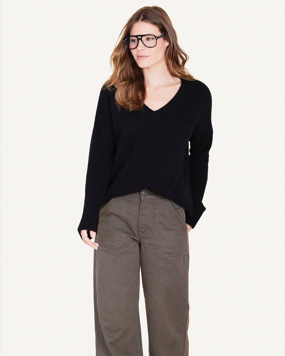 Ella Cashmere V - neck Sweater - Not Monday