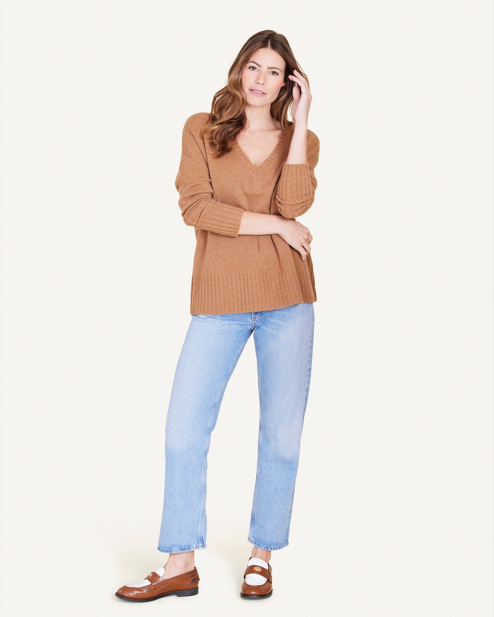 Ella Cashmere V - neck Sweater - Not Monday