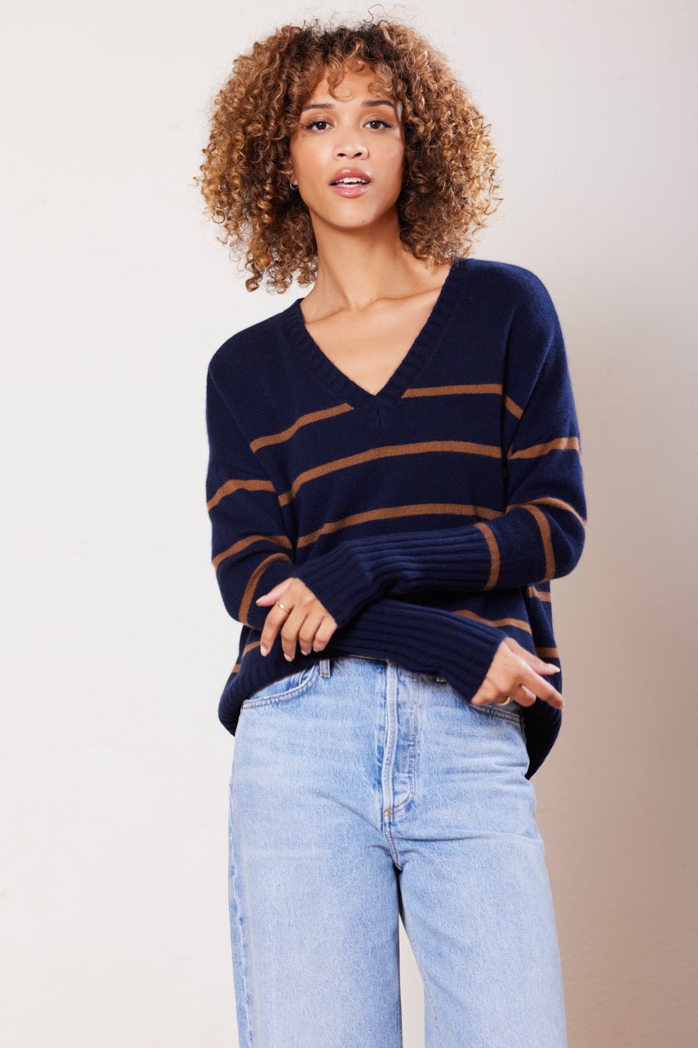 Ella Cashmere V - neck Sweater - Not Monday