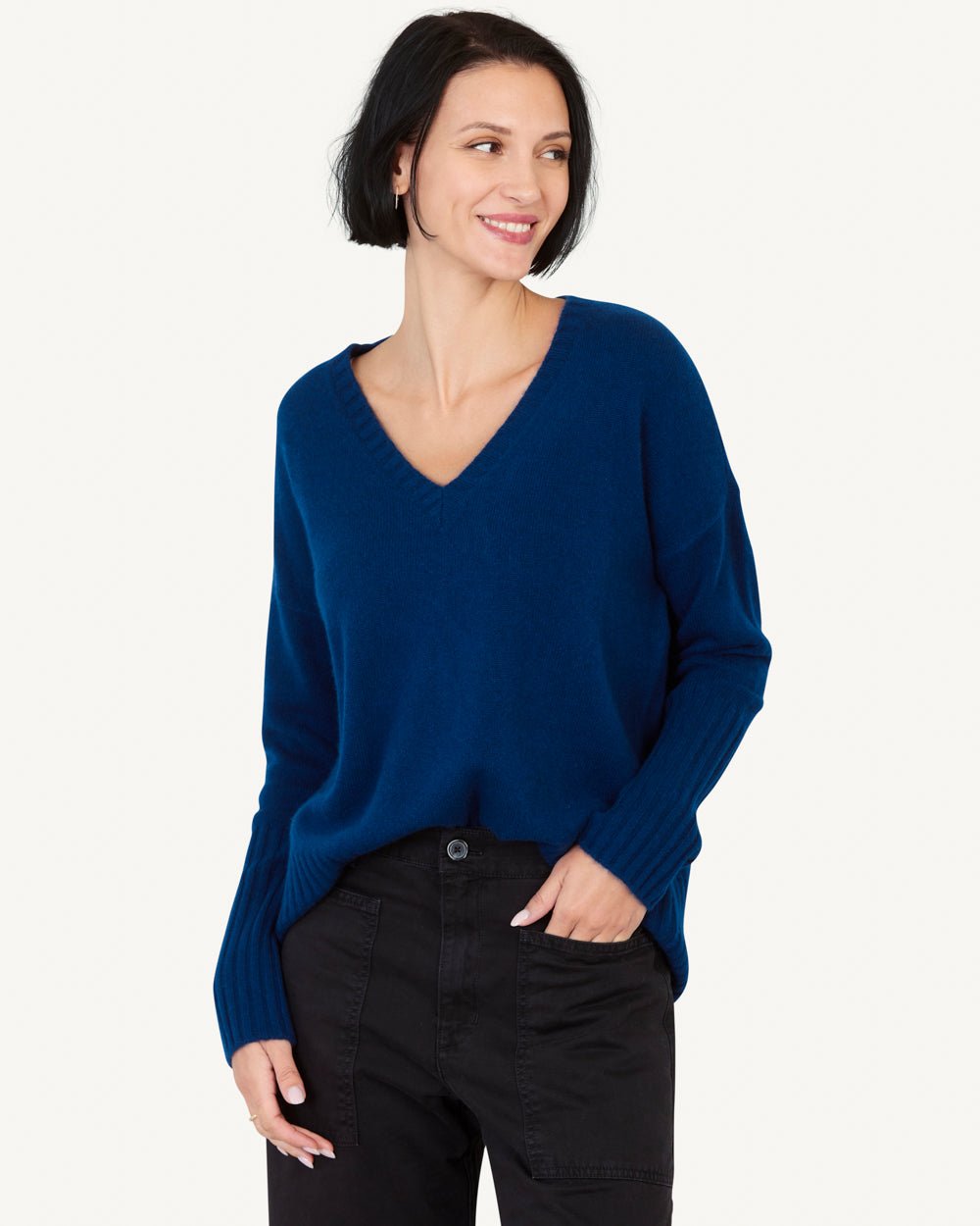 Ella Cashmere V - neck Sweater - Not Monday