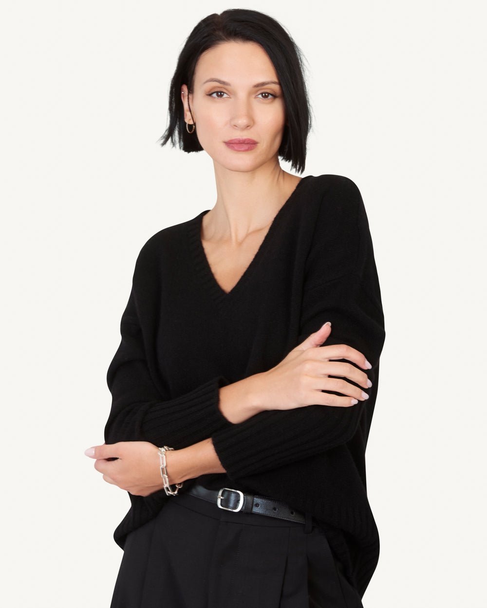 Ella Cashmere V - neck Sweater - Not Monday