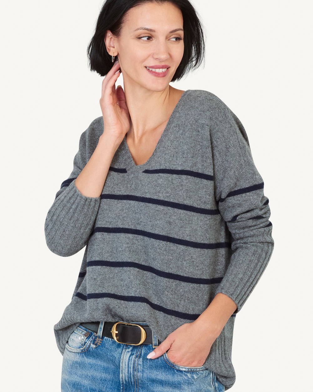 Ella Cashmere V - neck Sweater - Not Monday