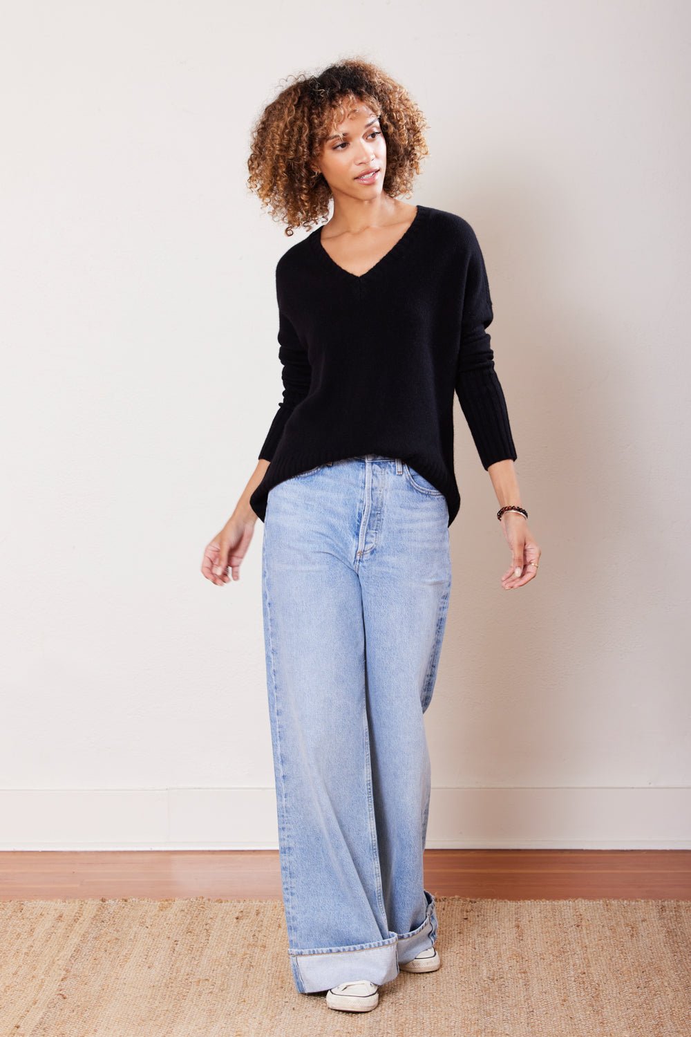 Ella Cashmere V - neck Sweater - Not Monday