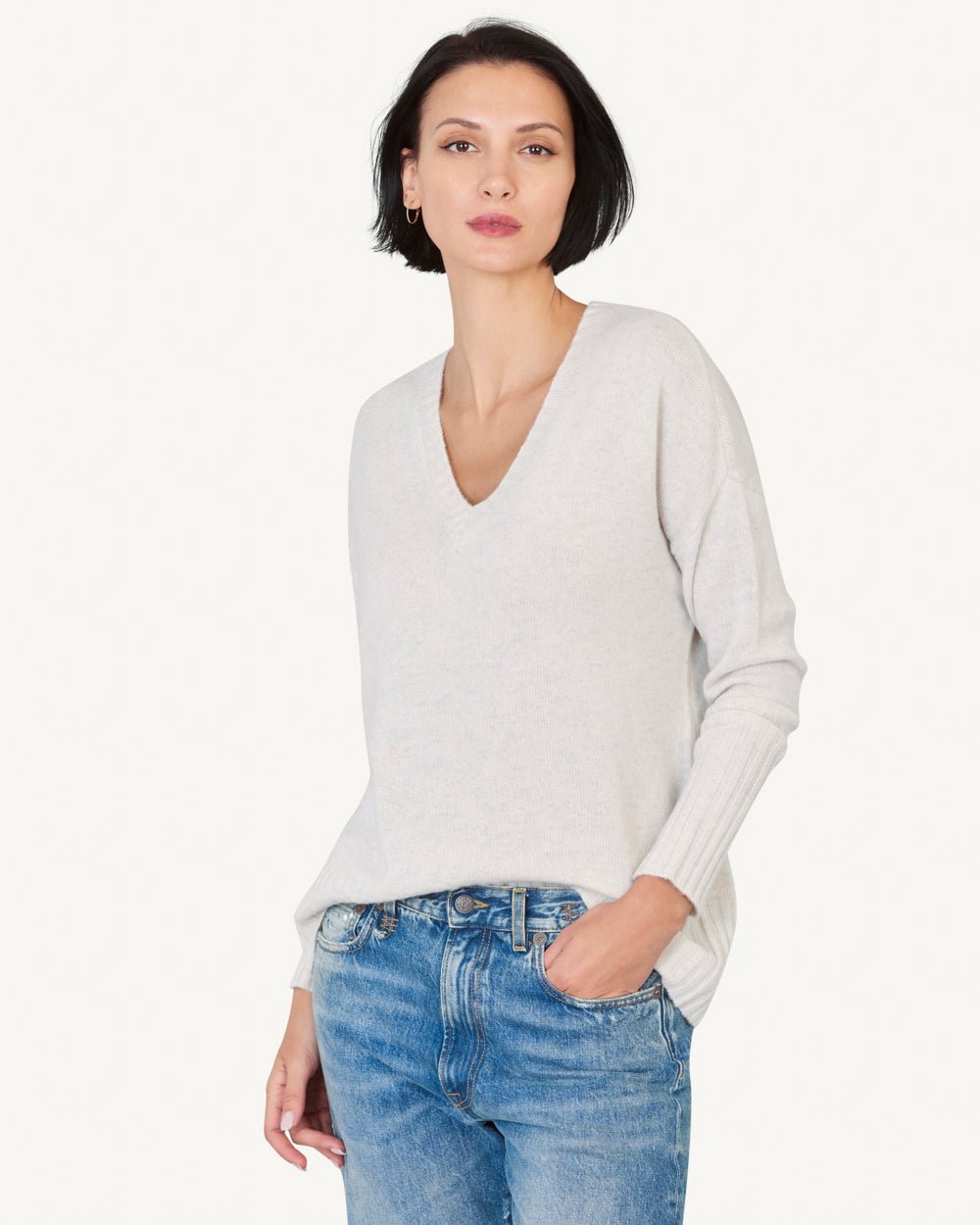 Ella Cashmere V - neck Sweater - Not Monday