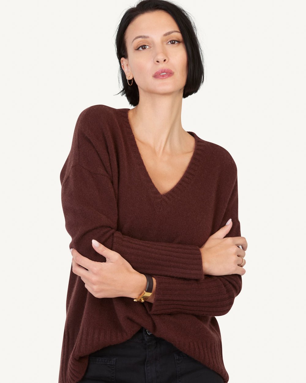 Ella Cashmere V - neck Sweater - Not Monday