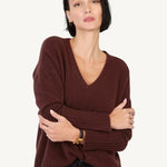 Ella Cashmere V - neck Sweater - Not Monday