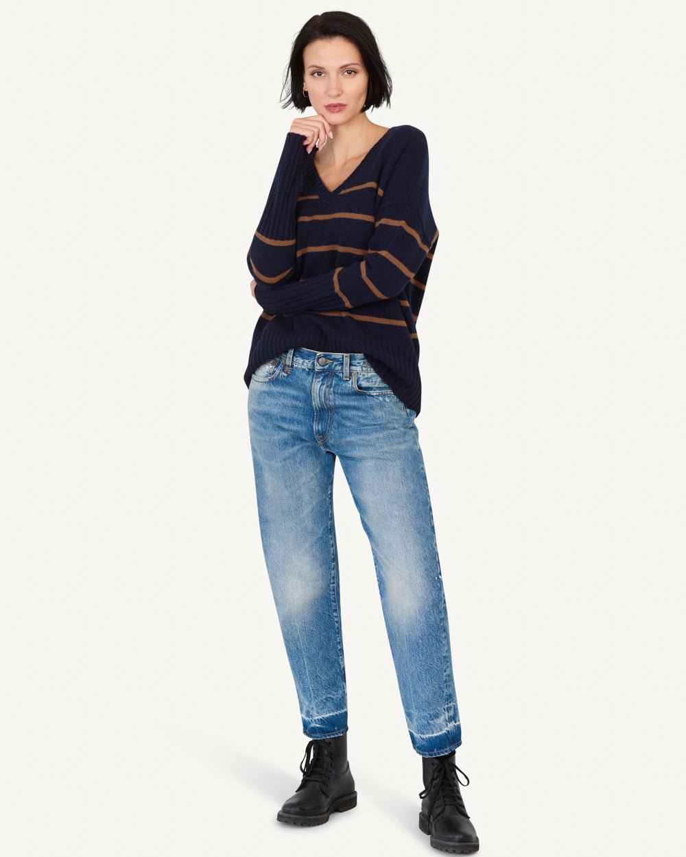 Ella Cashmere V - neck Sweater - Not Monday