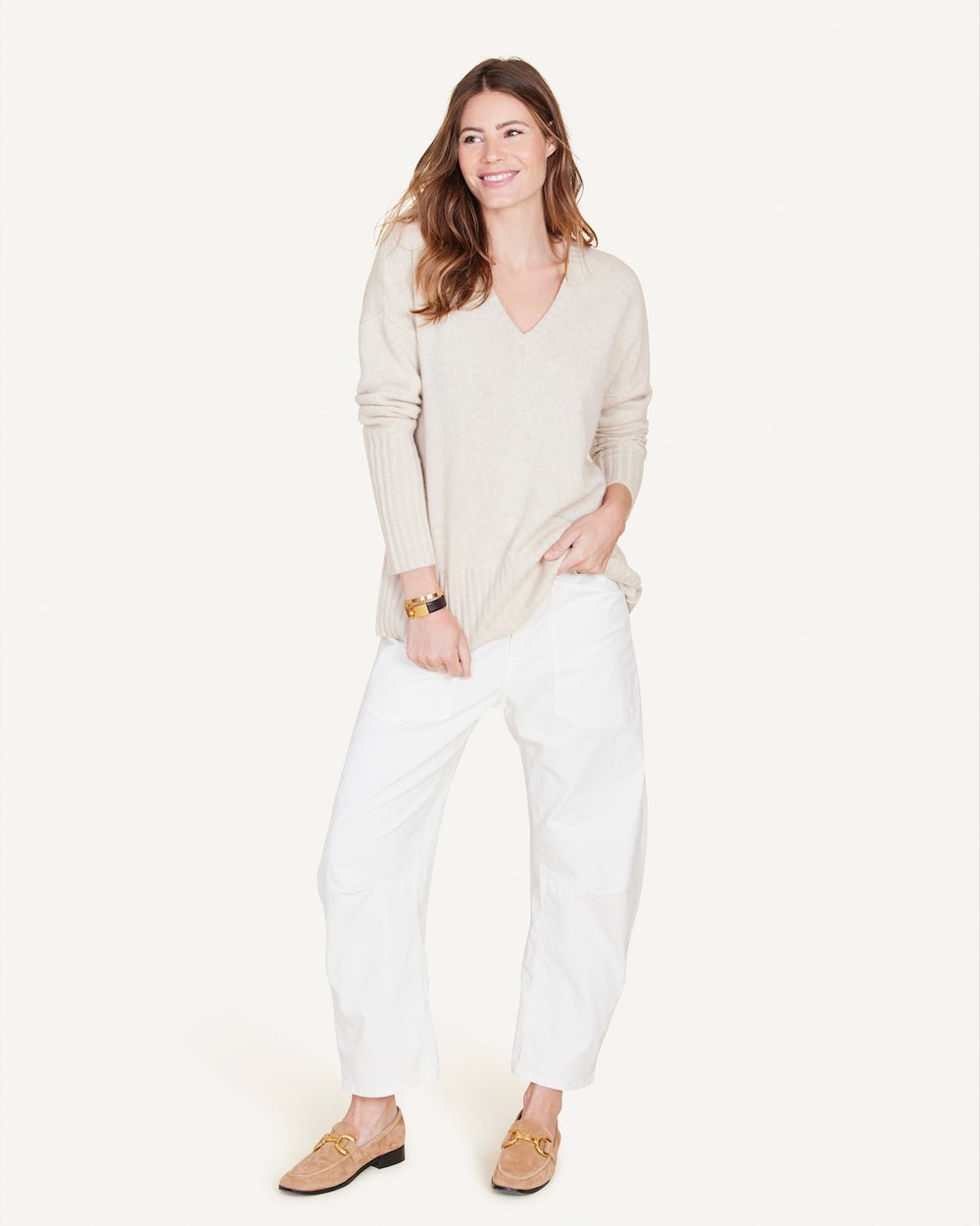 Ella Cashmere V - neck Sweater - Not Monday