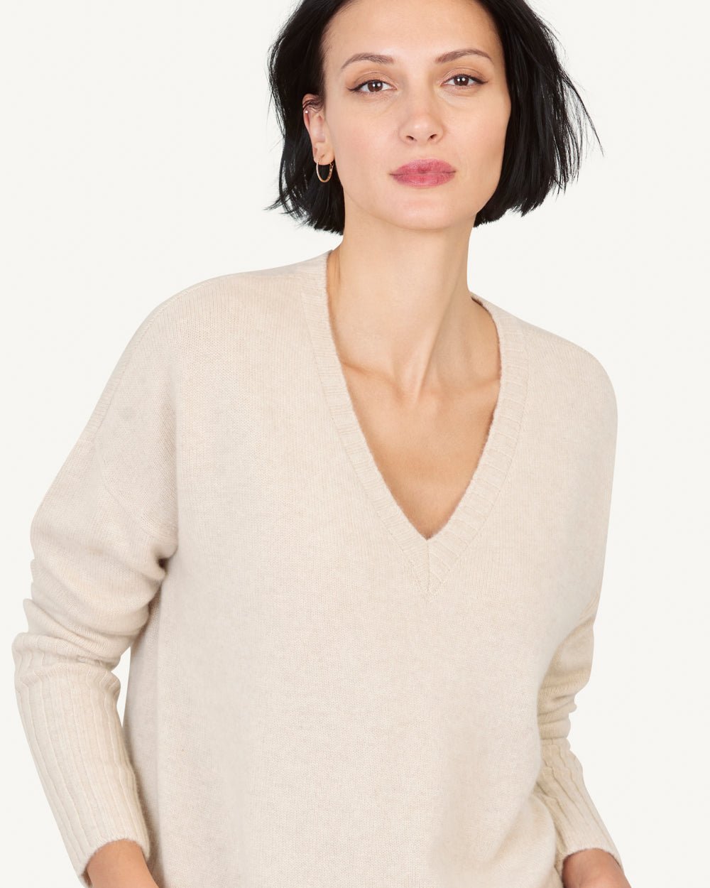 Ella Cashmere V - neck Sweater - Not Monday