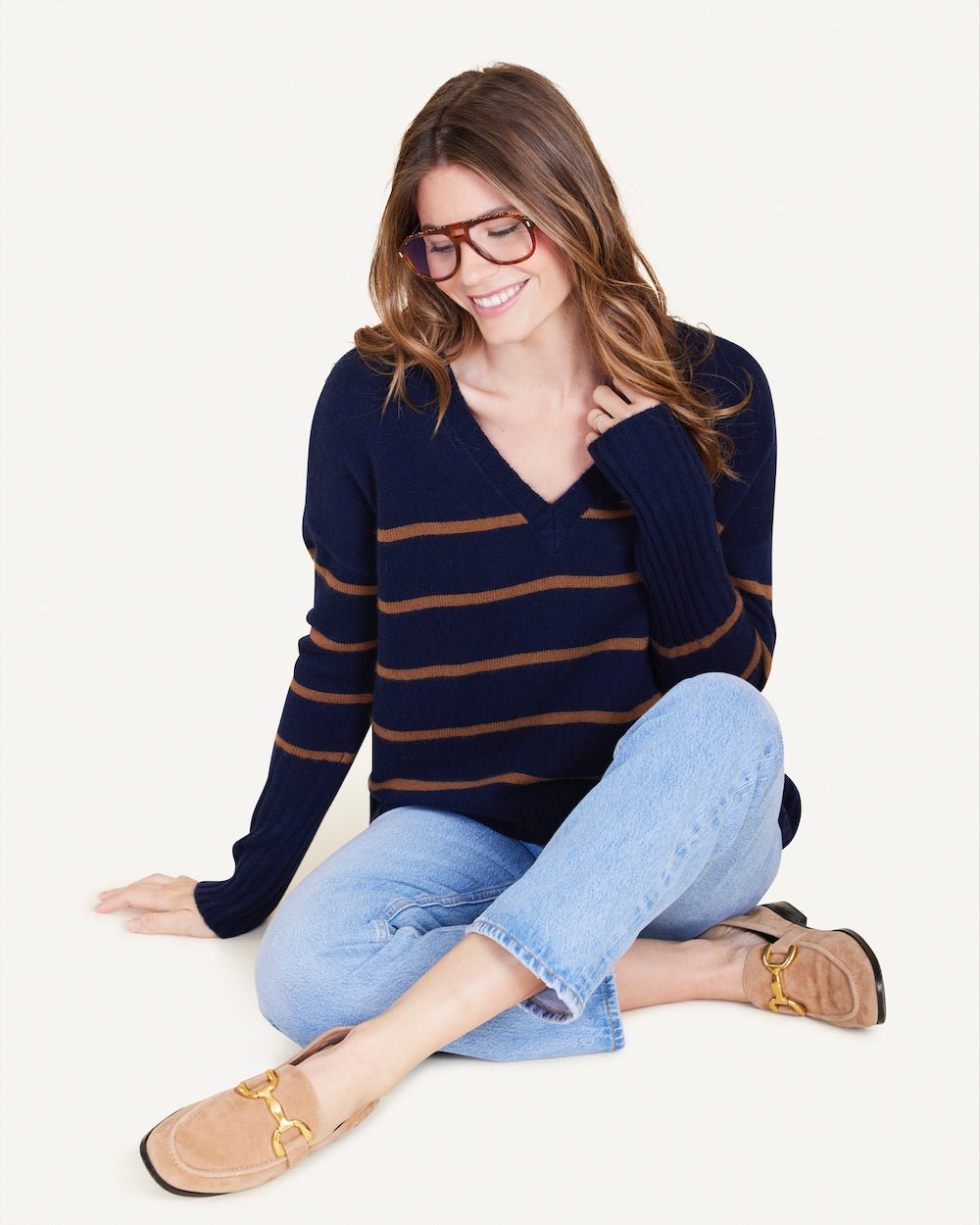 Ella Cashmere V - neck Sweater - Not Monday