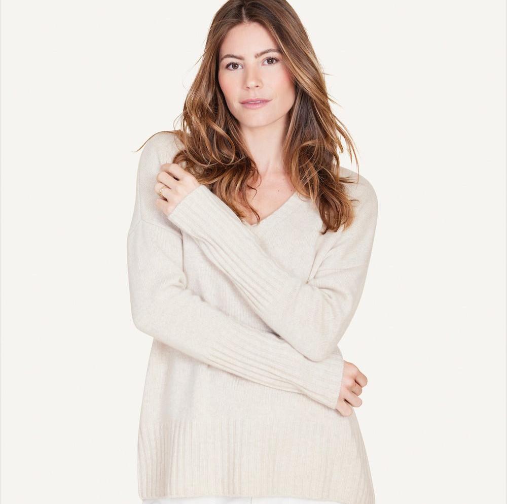 Ella Cashmere V - neck Sweater - Not Monday