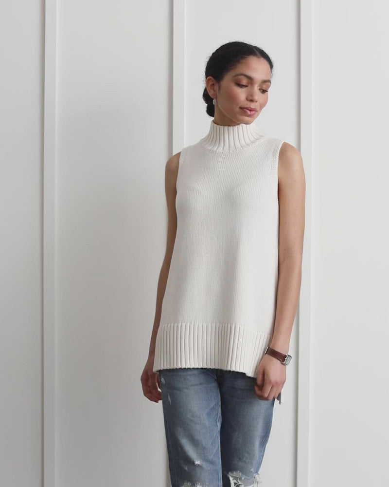 
                  
                    Load and play video in Gallery viewer, Anna Sleeveless Turtleneck Sweater
                  
                