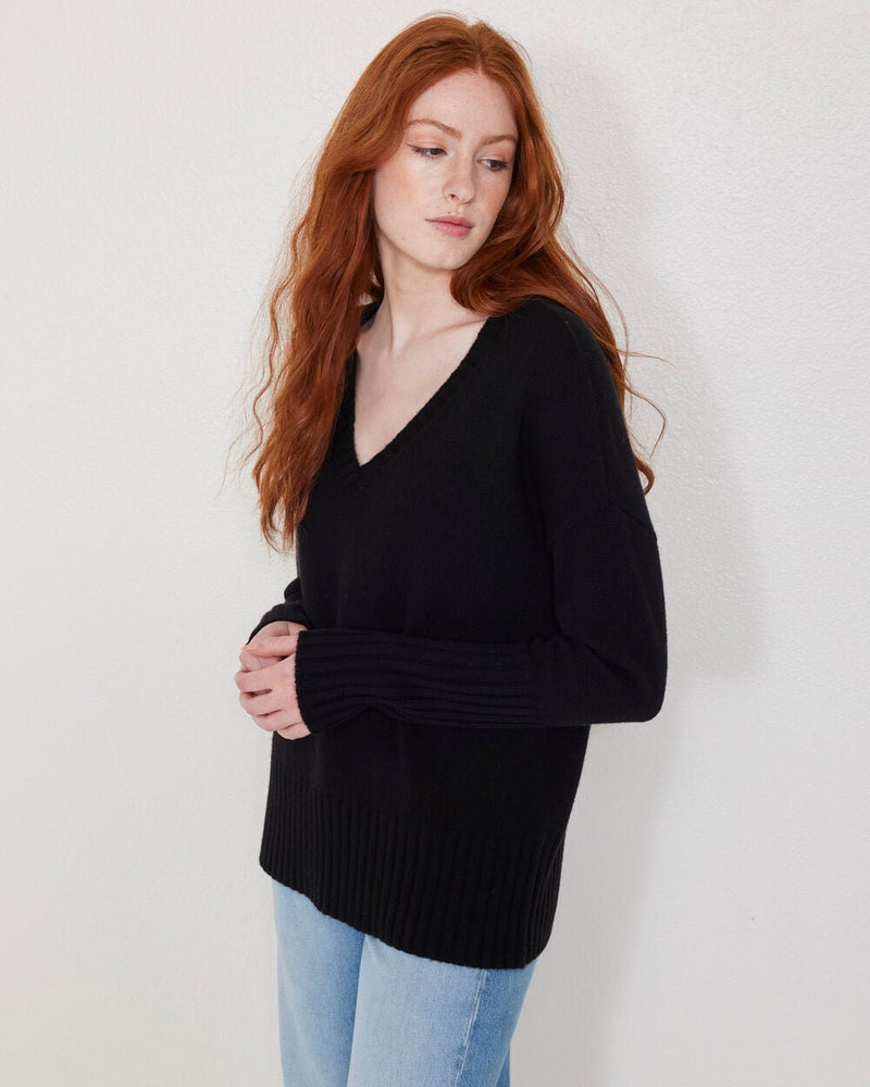 
                  
                    Ella Pure Cashmere V-neck Sweater - Not Monday
                  
                