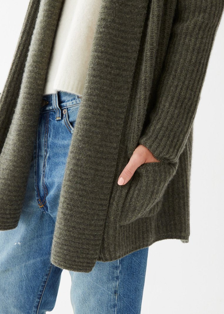 Maya Rib Cashmere Zip Henley. Not Monday.