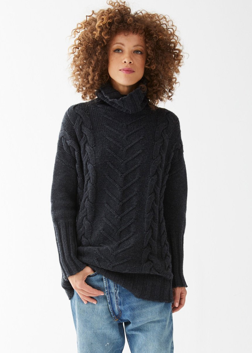 James Cable Pullover Charcoal Heather - Not Monday