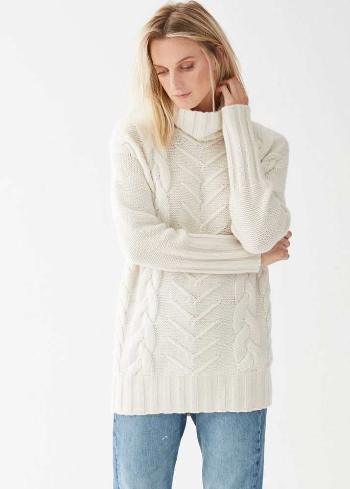 James Cable Pullover Ivory - Not Monday