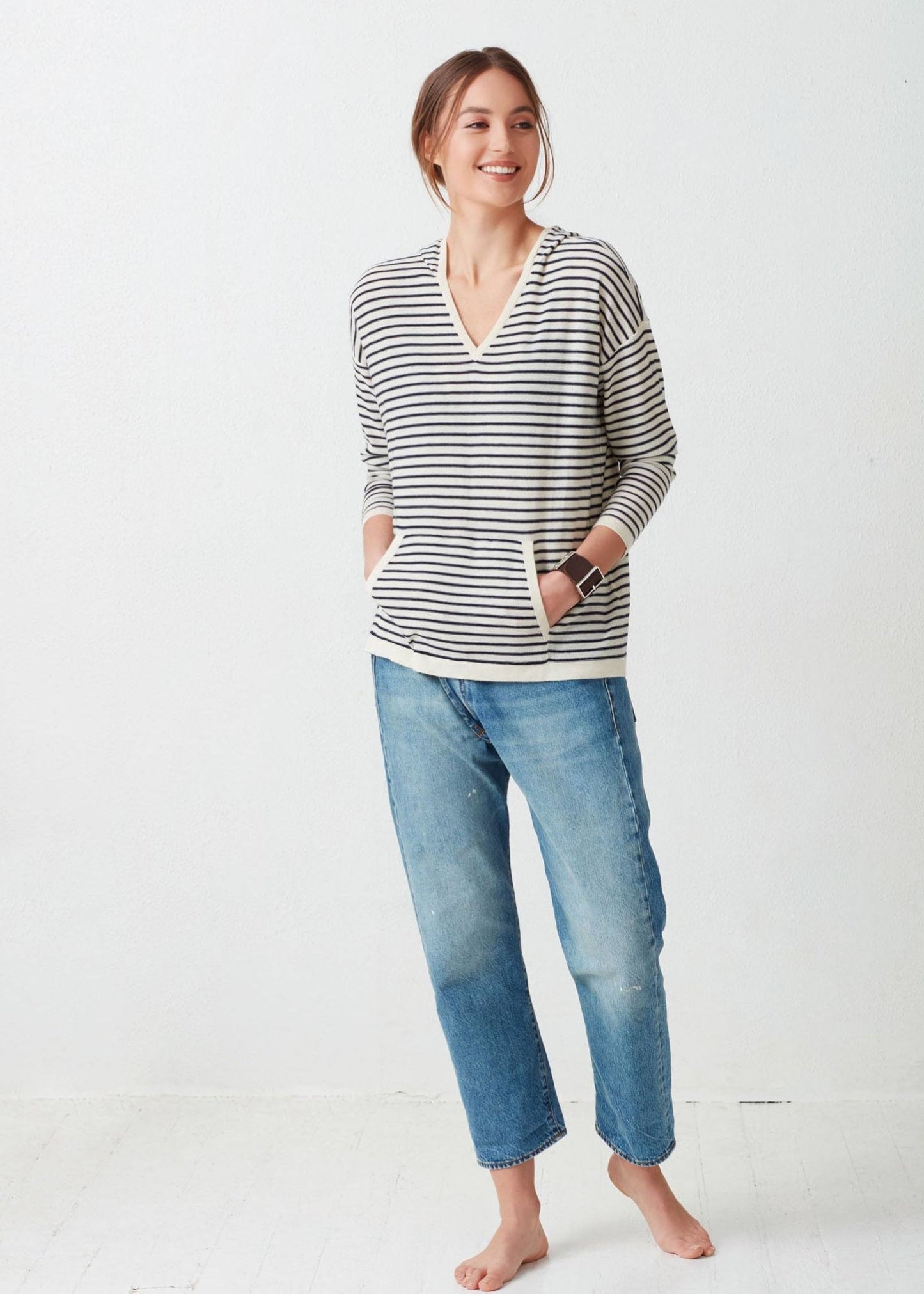 
                  
                    Kinsley Cashmere Hoodie Stripe - Not Monday
                  
                
