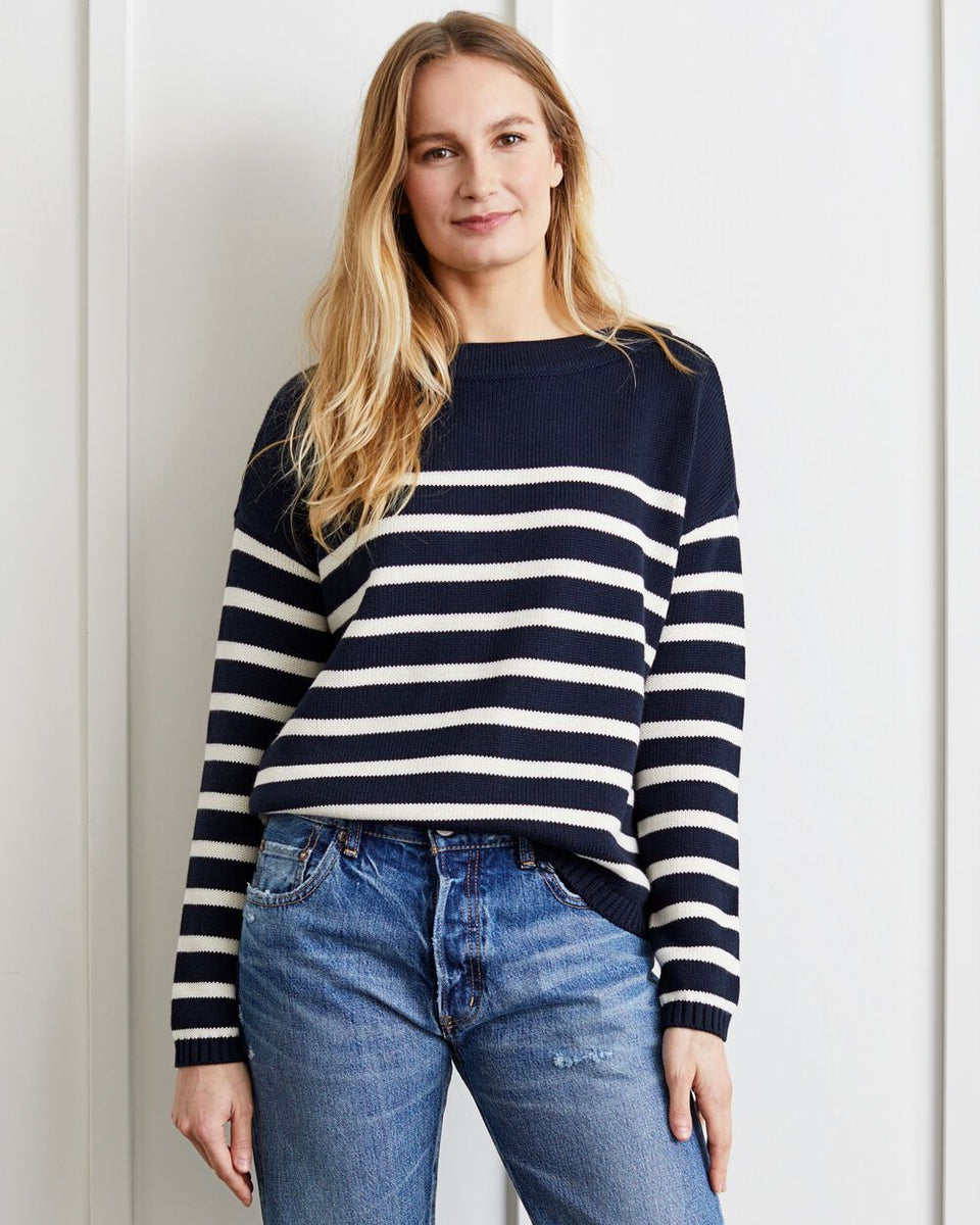 Piper Cashmere Stripe Pullover - Not Monday