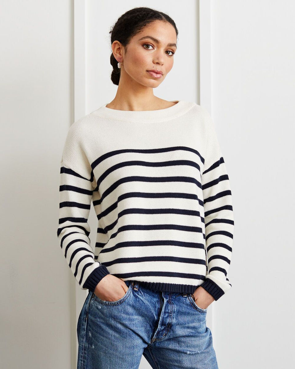 Piper Cashmere Stripe Pullover - Not Monday